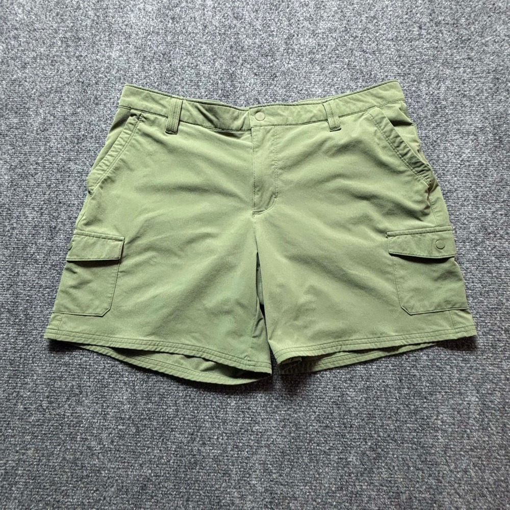 LL Bean Vista Camp Cargo Shorts Womens 12 Regular Olive Green Hiking Outdoor 5in
